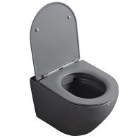 Товар: Унитаз Abber Bequem подвесной Серый матовый с сиденьем Микролифт арт-AC1101MG - фото 4 Унитаз Abber Bequem подвесной Серый матовый с сиденьем Микролифт арт-AC1101MG — фото 4, Подвесные унитазы