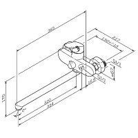 Смеситель для ванны AM.PM Like универсальный Хром арт-F8090016 — фото 12, Смеситель для ванны