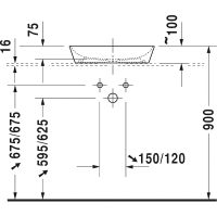 Раковина-чаша Duravit Cape-Cod 50 Белая глянцевая арт-2339500000 — фото 3, Раковины накладные