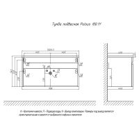 Тумба под раковину Velvex Pulsus 100 tp.PUL.PUL.100.1Y подвесная Дуб сонома арт-tp.PUL.PUL.100.1Y дуб сонома — фото 7, Тумбы под раковину