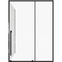 Душевой уголок Allen Brau Fantasy 150x90 профиль Черный матовый стекло прозрачное арт-3.11009.31 + 3.11013.31 — фото 4, Прямоугольные душевые уголки