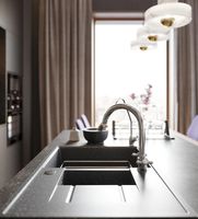 Кухонная мойка Domaci Бьелла DMC-21K арт-DMC-21K-308 черная — фото 5, Кухонные мойки