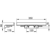 Металлическая полка Keuco Collection Reva 12859 510000 Белая арт-12859510000 — фото 4, Полки для ванной и душа