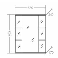 Зеркальный шкаф СанТа Герда 55 с подсветкой Белый арт-101021 — фото 3, Зеркальные шкафы в ванную