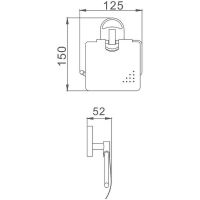 Держатель туалетной бумаги Haiba с крышкой Хром арт-HB1903 — фото 2, Держатели туалетной бумаги