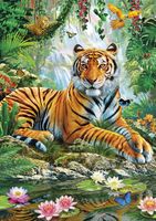 Фреска Ortograf Животные 6263 Фактура флок FLK Флизелин (1,9*2,7) Оранжевый/Зеленый, Животные/Цветы/Пейзаж арт-6263 (флок FLK) — фото 2, Фрески