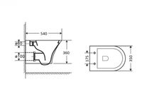Унитаз Orange подвесной с сиденьем Микролифт арт-C03-100W — фото 8, Подвесные унитазы