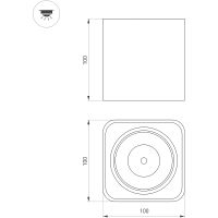 Потолочный светильник Arlight Cubus Черный арт-036052 — фото 3, Точечные светильники