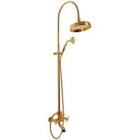 Душевая система Cezares Lord Золото 24 карат арт-LORD-CVD-03/24-M — фото 2, Душевые стойки