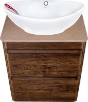 Тумба под раковину Style Line Атлантика Люкс Plus 60 подвесная Старое дерево арт-СС-00002205 — фото 6, Тумбы под раковину