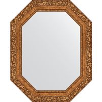 Зеркало Evoform Octagon 60x75 в багетной раме - Виньетка бронзовая 85 мм арт-BY 7146 — фото 1, Зеркала в ванную комнату