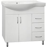 Тумба под раковину Style Line Эко Стандарт 82 R Белая арт-ЛС-00000109 — фото 1, Тумбы под раковину