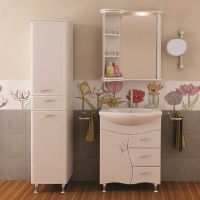 Зеркало со шкафом Runo Секрет 65 L с подсветкой Белое арт-00000000580 — фото 4, Зеркальные шкафы в ванную