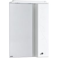 Зеркало со шкафом Aquaton Лиана 60 R с подсветкой Белое арт-1A162702LL01R — фото 1, Зеркальные шкафы в ванную