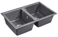 Кухонная мойка Paulmark Tandem 80/2 Графит арт-PM238150-DG — фото 2, Кухонные мойки