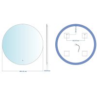Товар: Зеркало Aquanet Смарт 100 с подсветкой с бесконтактным выключателем арт-336640 - фото 9 Зеркало Aquanet Смарт 100 с подсветкой с бесконтактным выключателем арт-336640 — фото 9, Зеркала в ванную комнату