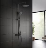 Душевая система Aquatek Бетта Черная матовая арт-AQ2160MB — фото 4, Душевые стойки
