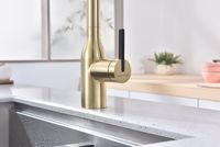 Смеситель для кухни Paulmark Magneto One Светлое брашированное золото арт-Ma213188-SBG — фото 10, Смесители для кухни