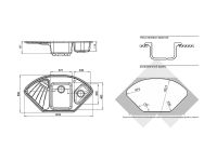 Кухонная мойка GranFest Corner GF-C1040E Песочная арт-C-1040 E пес — фото 2, Кухонные мойки
