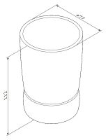 Стакан для зубных щеток AM.PM Sensation хром/матовое стекло арт-A3031300 — фото 8, Стаканы для зубных щеток