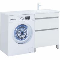 Товар: Тумба под раковину Aquanet Вега 130 Белый глянец арт-329125 - фото 1 Тумба под раковину Aquanet Вега 130 Белый глянец арт-329125 — фото 1, Тумбы под раковину