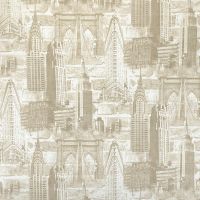 Обои Solo New York Винил на флизелине (1,06*10) Бежевый, Город арт-SL8631-21 — фото 1, Обои для стен