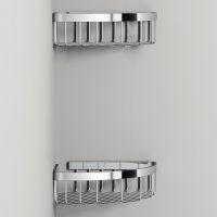 Товар: Полка корзина AM.PM Sense L угловая Хром арт-A7452200 - фото 3 Полка корзина AM.PM Sense L угловая Хром арт-A7452200 — фото 3, Полки для ванной и душа
