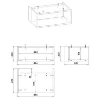 Ниша для тумбы Бриклаер Кристалл 50 Дуб Бунратти арт-4627125415876 — фото 5, Полки