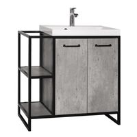 Тумба под раковину Style Line Лофт Classic 60/80 Бетон арт-ЛС-000010019 — фото 2, Тумбы под раковину