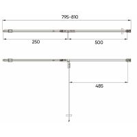 Душевая дверь Veconi Vianno VN-73 80 профиль Хром стекло прозрачное арт-VN73-80-01-C4 — фото 5, Распашные душевые двери