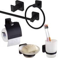 Набор аксессуаров для ванной Boch Mann CR-F19B Черный матовый арт-BM9639 — фото 1, Наборы аксессуаров для ванной комнаты