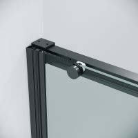 Душевая дверь Grossman Galaxy 130 профиль Черный матовый стекло прозрачное арт-100.K33.01.130.21.00 — фото 5, Раздвижные душевые двери