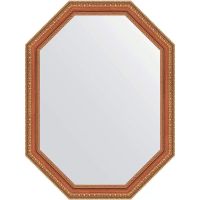 Зеркало Evoform Octagon 61х81 в багетной раме - Бронзовые бусы на дереве 60 мм арт-BY 7055 — фото 1, Зеркала в ванную комнату