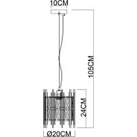 Подвесной светильник Artelamp Alruba Прозрачный Золото Черный арт-A1043SP-1BK — фото 5, Подвесные светильники