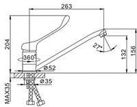 Товар: Смеситель для кухни Frap H54 Хром арт-F4254 - фото 8 Смеситель для кухни Frap H54 Хром арт-F4254 — фото 8, Смесители для кухни