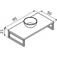 Консоль под раковину Orka Kestel 95 Дуб арт-3001039 — фото 4, Консоли для раковины