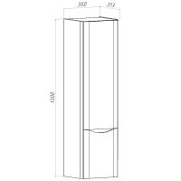 Шкаф пенал Runo Тоскана 35 подвесной Белый арт-00-00001418 — фото 4, Пеналы для ванной комнаты