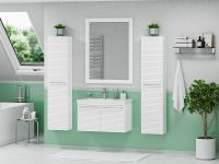 Шкаф пенал Brevita Catania 35 L подвесной Белый матовый арт-CAT-05035-074Л — фото 6, Пеналы для ванной комнаты