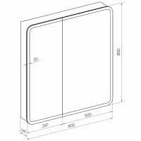 Зеркальный шкаф Континент Emotion LED 80 с подсветкой Белый арт-МВК030 — фото 12, Зеркальные шкафы в ванную