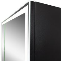 Зеркальный шкаф Континент Mirror Box black Led 80 с подсветкой Черный арт-МВК052 — фото 4, Зеркальные шкафы в ванную