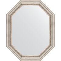 Зеркало Evoform Octagon 76x96 в багетной раме - Римское серебро 88 мм арт-BY 7168 — фото 1, Зеркала в ванную комнату