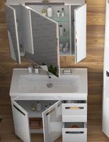 Тумба под раковину Vigo Plaza 80 Белая арт-tn.PLA.MIR.80.2D.2Y — фото 3, Тумбы под раковину