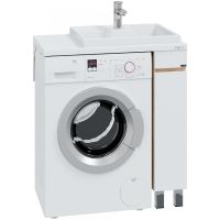 Тумба под раковину СанТа Марс 80 Белая Янтарное дерево арт-700355 — фото 1, Тумбы под раковину