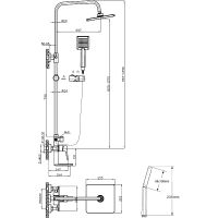 Душевая система Agger Brilliant Черная матовая арт-A0394444 — фото 14, Душевые стойки