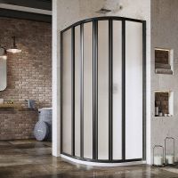 Душевой уголок Ravak Supernova SKKP6-90 90x90 профиль Черный стекло Grape арт-3207O302ZG — фото 1, Душевые уголки четверть круга