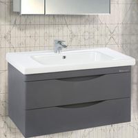 Тумба под раковину Bellezza Санриса 80 подвесная Серебро арт-4630113000367 — фото 2, Тумбы под раковину