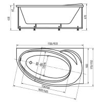Акриловая ванна Aquatek Бетта 170x97 L без панелей, каркаса и слив-перелива арт-BET170-0000378 — фото 3, Акриловые ванны