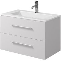 Тумба под раковину Creto Ares 80 подвесная Белая арт-10-1113W — фото 2, Тумбы под раковину