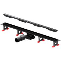 Товар: Душевой лоток AM.PM MasterFlow 80 с Черной матовой решеткой Slim line арт-W01SC-S11-080-05BM - фото 2 Душевой лоток AM.PM MasterFlow 80 с Черной матовой решеткой Slim line арт-W01SC-S11-080-05BM — фото 2, Душевые лотки