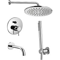 Душевая система Paffoni Light Хром арт-KITLIG019CR139 — фото 1, Встраиваемые душевые комплекты